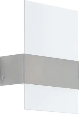 Produktbild von EGLO NADELA, Wandbeleuchtung für den Außenbereich, Edelstahl, Glas, Edelstahl, IP44, Eingang, Garage, Terrasse, 2 Glühbirne(n)