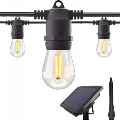 Produktbild von LEDLUX Solar-Lichterkette 20m 20x E27 Glühbirnen Warmweiß
