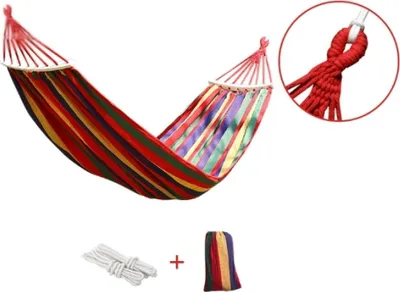 Produktbild von Ultraleichte Gartenhängematte, tragbare, atmungsaktive Doppelhängematte mit Tragfähigkeit für Reisen und Camping