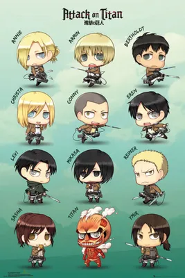 Immagine prodotto di Attack on Titan - Poster - Personaggi Chibi