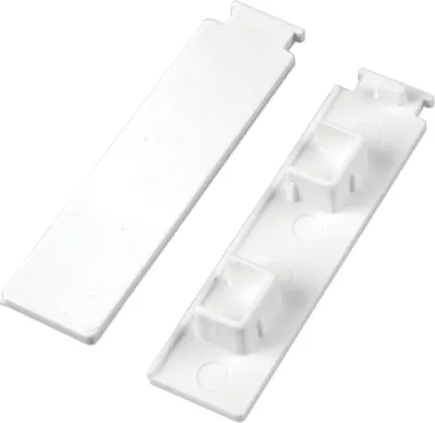 Produktbild von Endkappen für Gardinenschiene 2-läufig (2er-Pack) Seitendeckel Abschlusskappen aus robustem Kunststoff zum Abschluss der Vorhangschiene