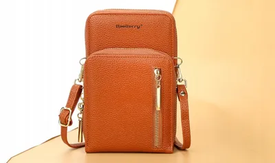 Immagine prodotto di Borsa a tracolla da donna - Pratica ed elegante - Mini borsa marrone - Trendy e di alta qualità - Organizzatore di smartphone - Nuovo regalo