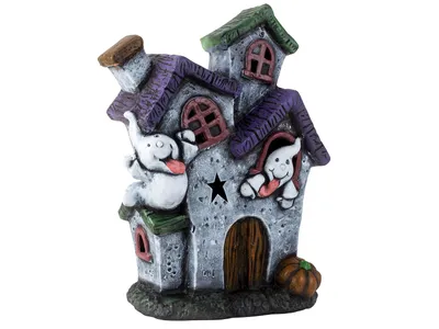 Produktbild von Mel-O-Design 1655 Halloween-Haus mit & LED-Licht h=37 cm