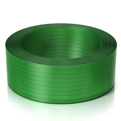Obrázek produktu pro PET pás pro obalování | Šířka: 16 mm | Tloušťka: 0,8 mm | Délka: 600 m | Pevnost v tahu: 460 kg | Reliéfní povrch | 100% recyklovatelné | pro obalovací zařízení