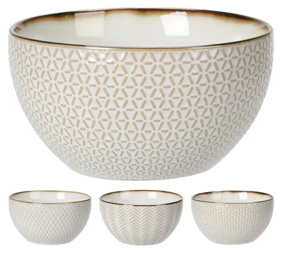 Produktbild von 4-tlg. Set Schalen aus Porzellan Optik 680 ml - Porzellanschalen - Müslischalen - Schalen für Salate und Dessert Salatschalen Dessertschalen
