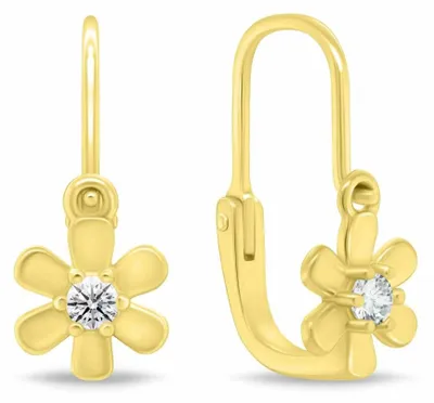 Produktbild von Design-Ohrringe fü r Mä dchen, vergoldet, Blumen EA193Y