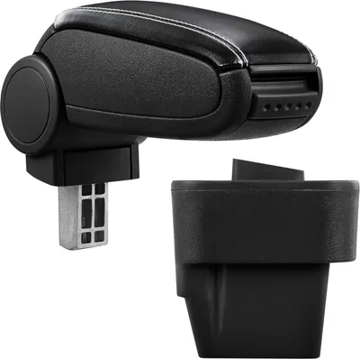 Produktbild von Armlehne Mittelarmlehne Leder Bezug Schwarz / Weiß für Opel Astra H 2004-2010
