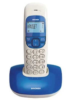 Produktbild von Brondi Nice, DECT-Telefon, Freisprecheinrichtung, 20 Eintragungen, Anrufer-Identifikation, Blau, Weiß
