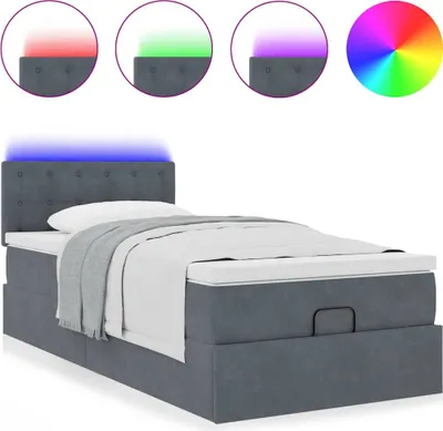 Immagine prodotto di Struttura Letto Pouf con Materasso 90x200 cm in Velluto
