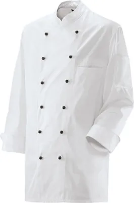 Produktbild von Kochjacke, weiß, Größe L : 100% Baumwolle 230 g/m² : weiß : L