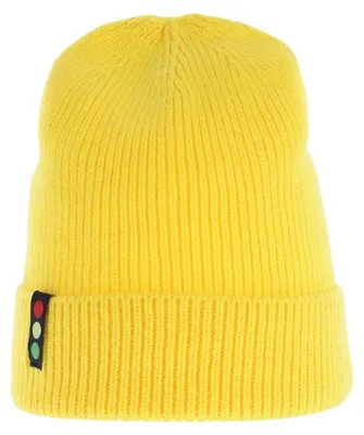 Image de Bonnet d'hiver "Semar" pour enfants, motif côtelé, modèle SX1783 (taille unique), couleur jaune, Image générée par une IA