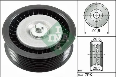 Produktbild von INA 532 0808 10 Umlenkrolle Keilrippenriemen passend für MERCEDES-BENZ E-Klasse Limousine (W212) E-Klasse T-modell (S212) E-Klasse Limousine (W213)