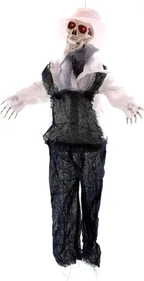 Produktbild von Halloween Dekoration - Farmer Skelett mit Funktion, Licht & Sound (80cm)