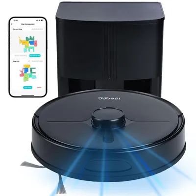 Produktbild von Ultimativer Saugroboter mit Wischfunktion 6000 Pa – Laser-Navigation & App-Steuerung – 5000mAh Akku für grosse Flächen – 2-in-1 Saugwischer für Tierha