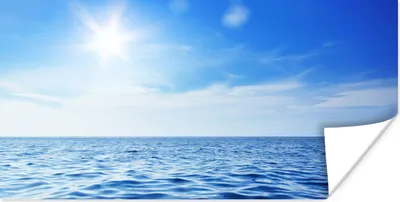 Produktbild von MuchoWow® Poster Meer - Sonne - Himmel 160x80 cm - Foto Poster