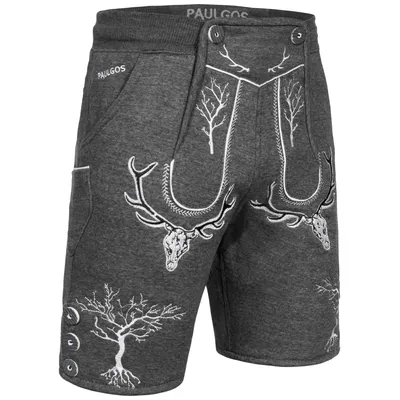 Immagine prodotto di PAULGOS Pantaloni da jogging Trachten da uomo - Design Trachten Lederhose - JOK6 - disponibili in 3 colori - taglie S - 5XL
