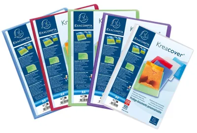 Produktbild von Exacompta Kreacover Chromaline Sichtmappe A4 100 Hüllen farbig sortiert