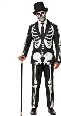 Produktbild von Skelett Anzug - Halloween Kostüm Herren Größe: M