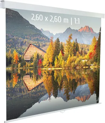 Produktbild von Manuelle Projektionsleinwand, 2,60 x 2,60 m - Format 1:1