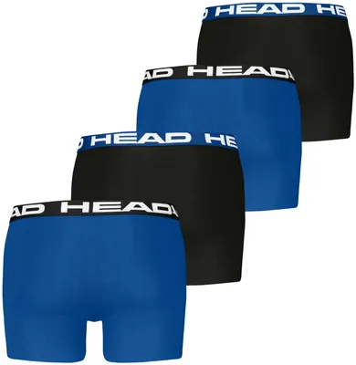 Produktbild von Head Herren Basic Boxer Pant Shorts Unterwäsche Unterhose 4 er Pack, Farbe:Black / Blue, Bekleidungsgröße:M