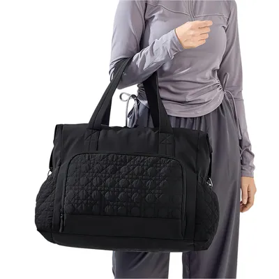 Produktbild von Reisetasche Sporttasche Damen 40 L Große Weekender Wickeltasche Handgepäck, Schwarz