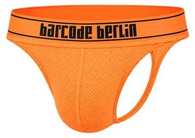 Immagine prodotto di Barcode Berlin - Intimo da Uomo Mutandine a perizoma - Thong Iver Neonorange - 1x Taglia M