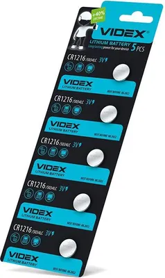 Produktbild von Lithium-Batterie VIDEX CR1216 5 Stück BLISTER