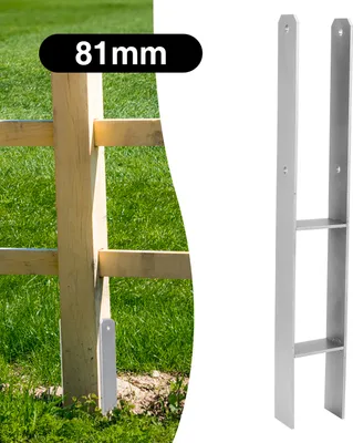 Produktbild von Aopunly 8x Pfostenträger Pfostenanker H-Pfostenanker Einbetonieren Pfostenträger Pfostenhalter 81-141mm 600MM