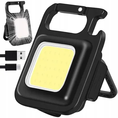 Produktbild von Verk 08368 LED COB Schlüsselanhänger-Taschenlampe mit Dosenöffner