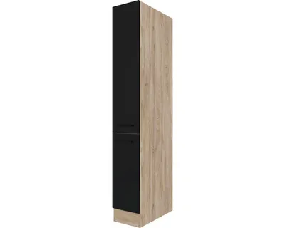 Obrázok produktu pre Potravinová skriňa Flex Well Capri ŠxHxV 30 x 57 x 200 cm čelo čierna matná korpus divoký dub