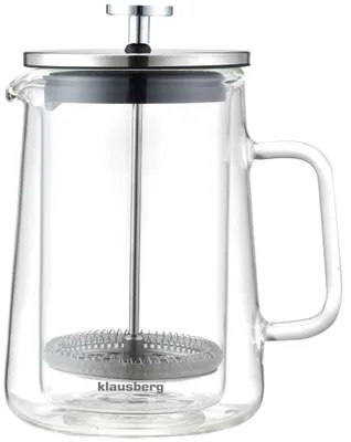 French Press 600 ml Doppelglas Edelstahlfilter