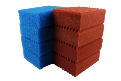 Produktbild von Ersatzschwamm Set für Oase Biotec 10.1 Teichfilter 4 x rot 4 x blau passt auch für Oase