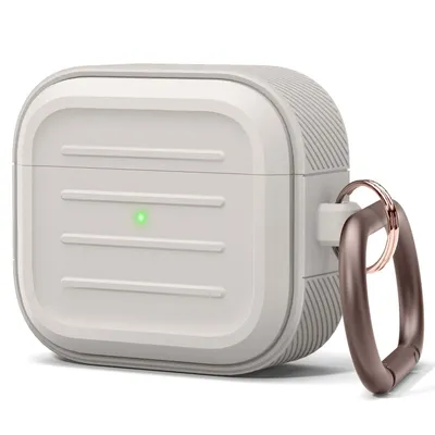 Produktbild von elago AirPods 3 Armor Case Stione, Hülle, Silikon, Beige