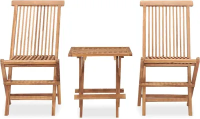 Produktbild von vidaXL 3-tlg. Garten-Essgruppe Klappbar Massivholz Teak