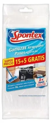 Productafbeelding van Spontex Microvezeldoek voor het opvangen van stof, 15 + 5 stuks