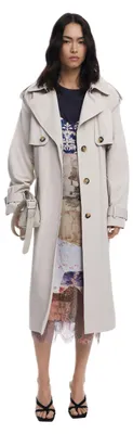 Productafbeelding van Desigual TRENCH_PLEATED, model 6008, kleur beige, maat XL