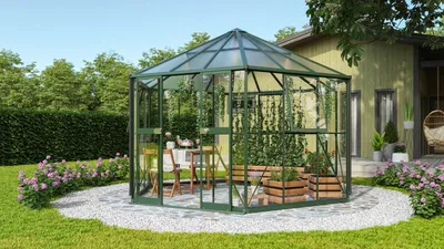 Produktbild von Vitavia Gewächshaus "Pi 9000" smaragd 3 mm ESG
