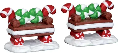 Productafbeelding van Kerstfiguur Peppermint cookie bench LEMAX