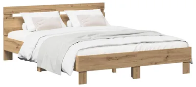 Obrázek produktu pro vidaXL Artisan dubový rám postele 140 x 190 cm materiál na bázi dřeva