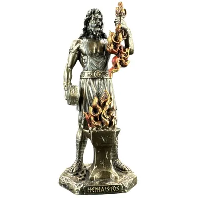 Produktbild von Hephaistos Figur Veronese Bronzeoptik Skulptur Gott des Feuers griechische Mythologie WU78207A4