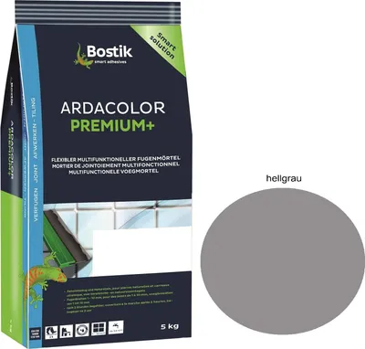 Produktbild von Bostik Ardacolor Premium Fuge plus 5Kg hellgrau Fliesen Naturstein Fugenmörtel