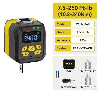 Productafbeelding van Draaimomentadapter, digitale display, brede compatibiliteit, WTA-340