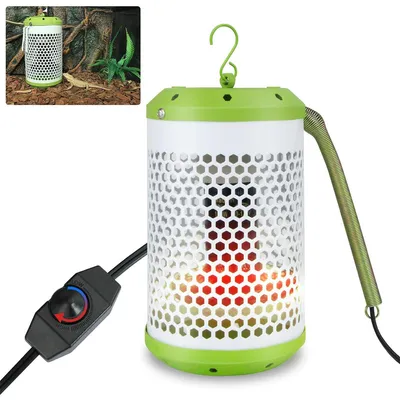 Produktbild von Reptilien W?rmelampe Fassung,Keramik W?rmelampe Fassung fš¹r Terrarium mit Schutzkorb,W?rmelampenhalter fš¹r Schildkr?te Eidechse Hš¹hner Schlange