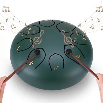 Immagine prodotto di Tamburo a percussione in acciaio con 8 note, ideale per l'educazione musicale e la meditazione