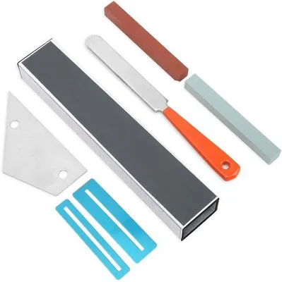 Image de Kit d'outils professionnels pour guitare - Foret pour les frettes - Meuleuse - Protection pour la touche - Nivellement des frettes - Acier inoxydable - Outils pour guitare