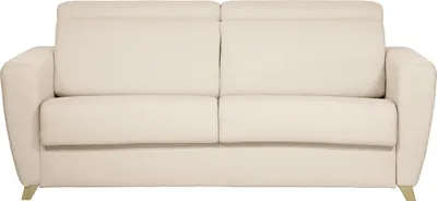 Produktbild von Miliboo - Schlafsofa verstellbare Kopfstütze naturbeige 140x190 cm GOYA