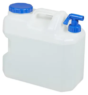 Immagine prodotto di Tanica d'acqua - Con rubinetto - 18 litri - Bianco - Per campeggio e picnic