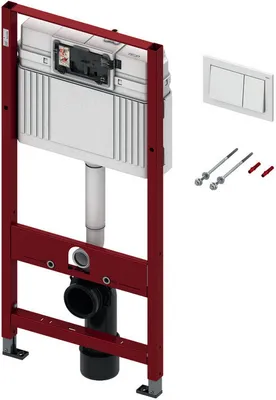 Produktbild von TECE WC-Set TECEbase Unterputz-Spülkasten Zweimengen Betätigungsplatte in weiß