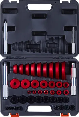 Immagine prodotto di Set di presse per cuscinetti VEVOR 43 pz. set di driver per guarnizioni di scorrimento dei cuscinetti con 39 boccole e alberi di impugnatura, set di utensili per driver di boccole, per la rimozione e l'installazione in lega di alluminio con custodia