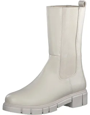 Produktbild von MARCO TOZZI Damen Chelsea Boots aus Kunstleder Blockabsatz, Beige (Cream), 38